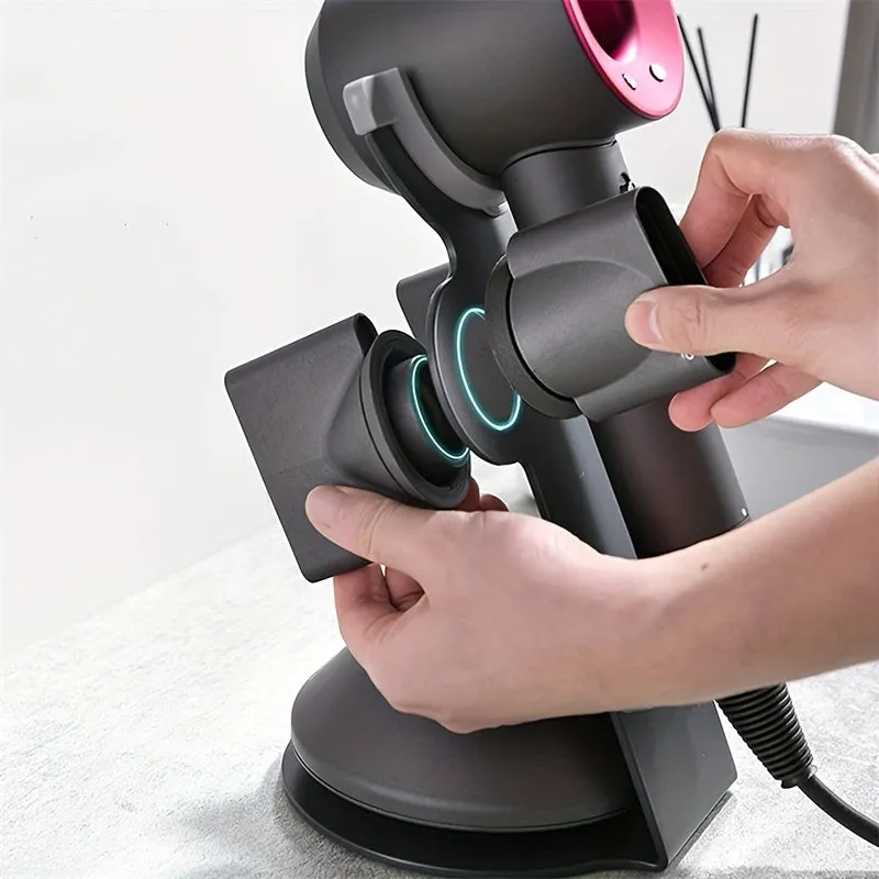 Hair Dryer Holder, For Dyson Ultrasonic Hair Dryer, Magnetic Bracket Holder With Power Plug Cable Manager, Aluminum Alloy Bracket, Bathroom Organizer For Dyson