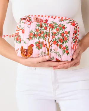 Hen House - Quilted Pouch - Ballet Pink