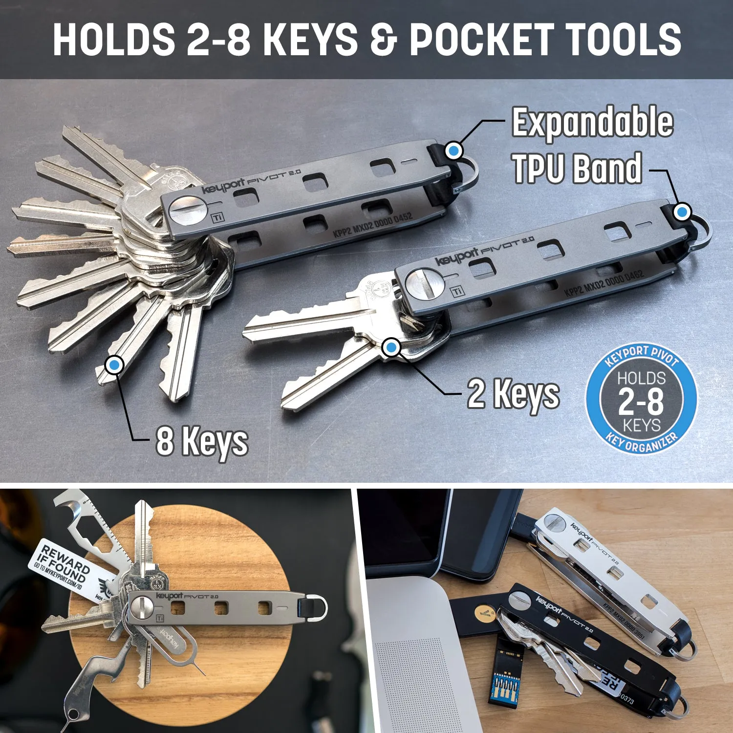Keyport Pivot 2.0 - Titanium