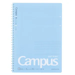 Kokuyo Campus Soft Ring Notebook - Dotted 6 mm Rule - Blue - Semi B5