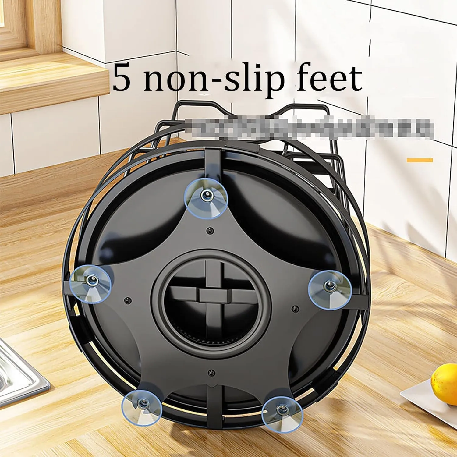 Kuber Industries 3 Layer Pot Lid Holder with Removable Drain Tray| Lid Stand Rack|Heavy Duty Standing Pot Lid Holder|Cooking Pot Lid Organizer|Spoon Rest Holder Pack of 6 (Black)