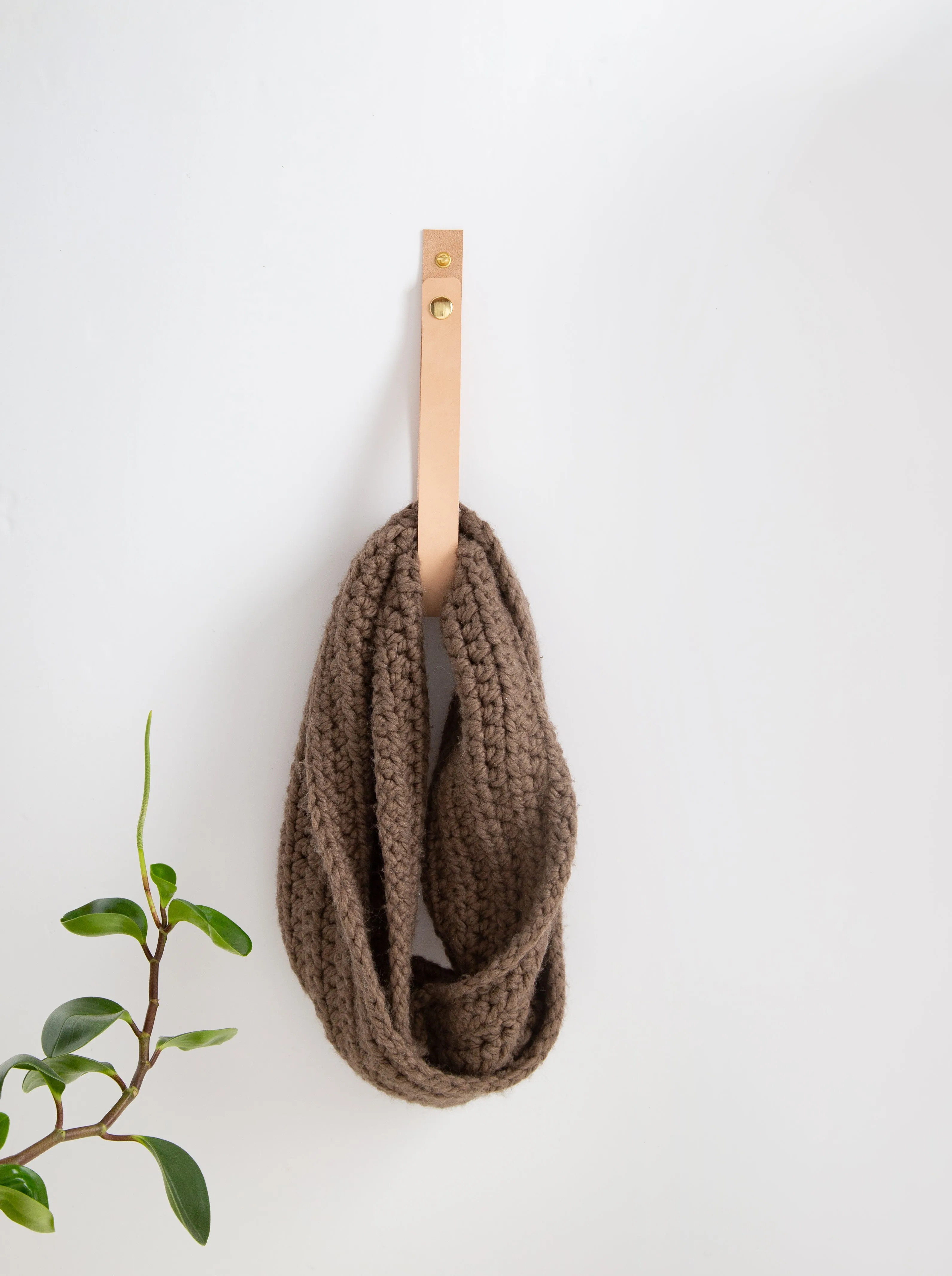 Large Leather Snap Strap