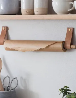 Leather Loop Towel Rail Holder