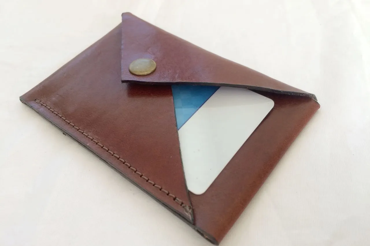 Leather Slim Minimalist Wallet Credit ID Card Holder RFID Secure Pocket