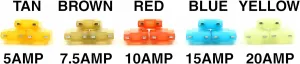 Lumision Automotive Micro2 ATR APT Fuses Assorted 15 pcs Lumision 5A, 7.5A, 10A, 15A, 20A - 15 Fuses
