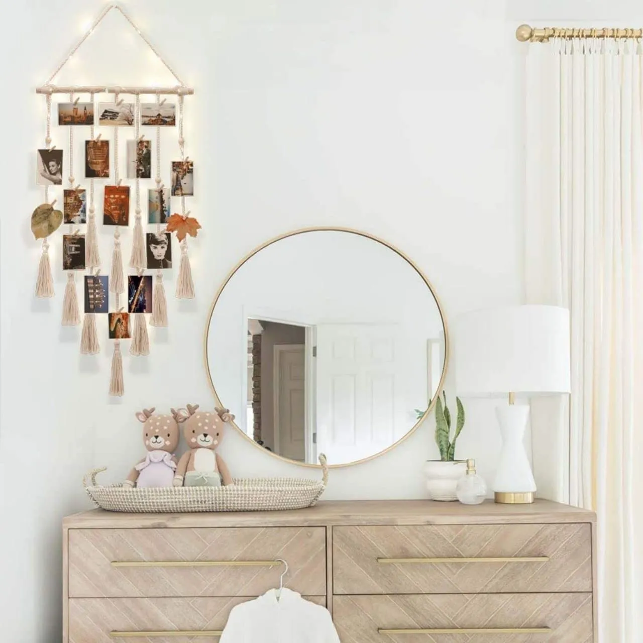 Macrame Photo Display Wall Hanging