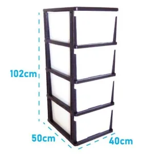 Mega 4 Black & White Drawer - 102cm x 50cm x 40cm
