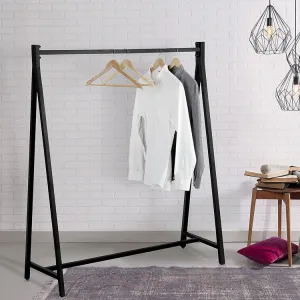 Modern Heavy Duty Black Metal Freestanding Hanging Garment Rack Display Stand