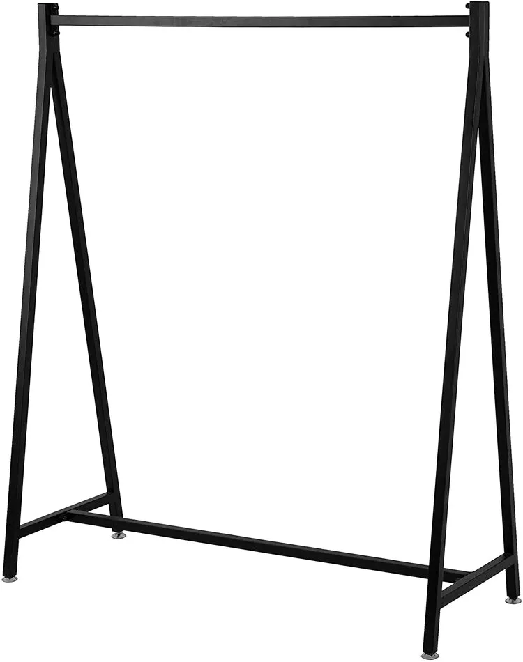 Modern Heavy Duty Black Metal Freestanding Hanging Garment Rack Display Stand