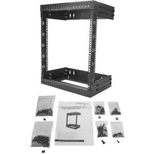 Mount your server or networking equipment using this adjustable 12U wall-mount network rack
