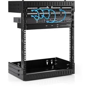Mount your server or networking equipment using this adjustable 12U wall-mount network rack