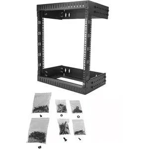 Mount your server or networking equipment using this adjustable 12U wall-mount network rack