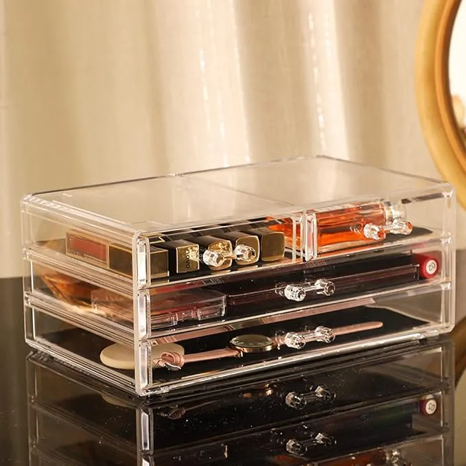 Multi-Purpose Organizer w/4 Drawers - Clear