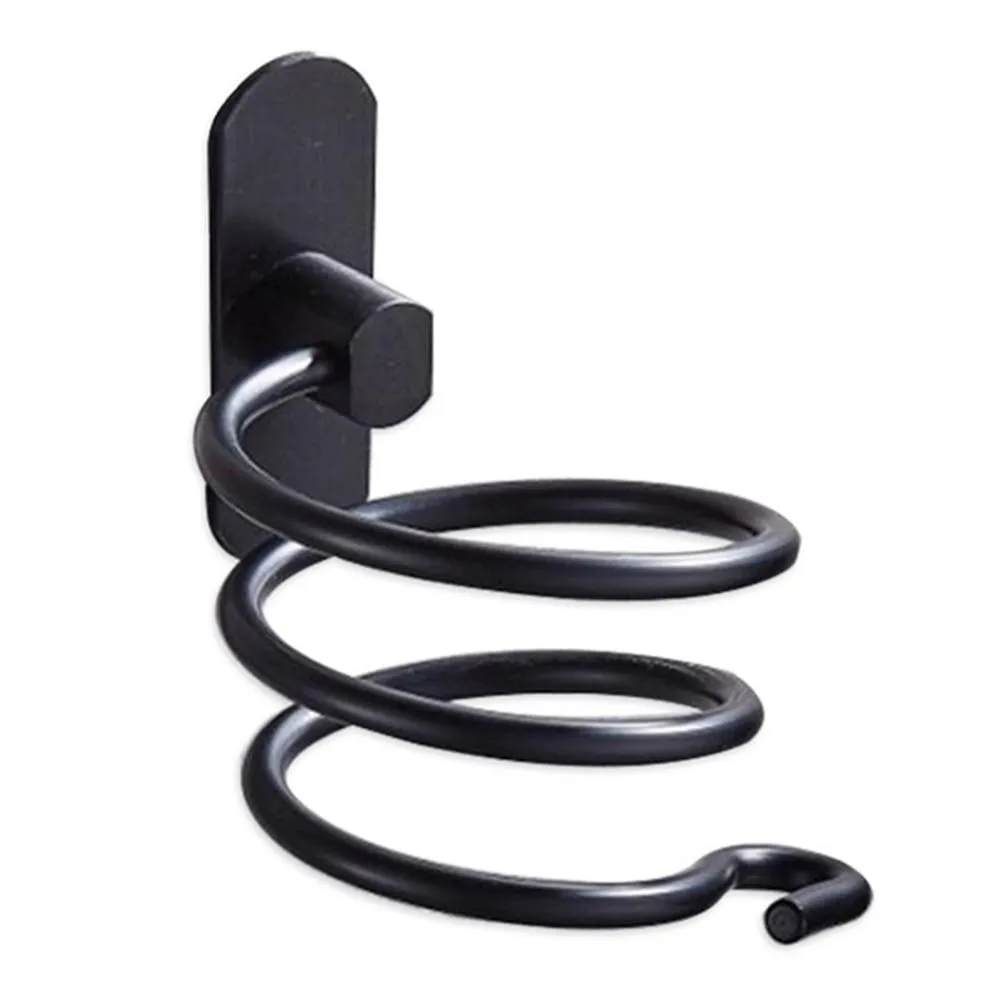 Multifunction Aluminium Wall Mounted Hair Dryer Spiral Stand Organiser