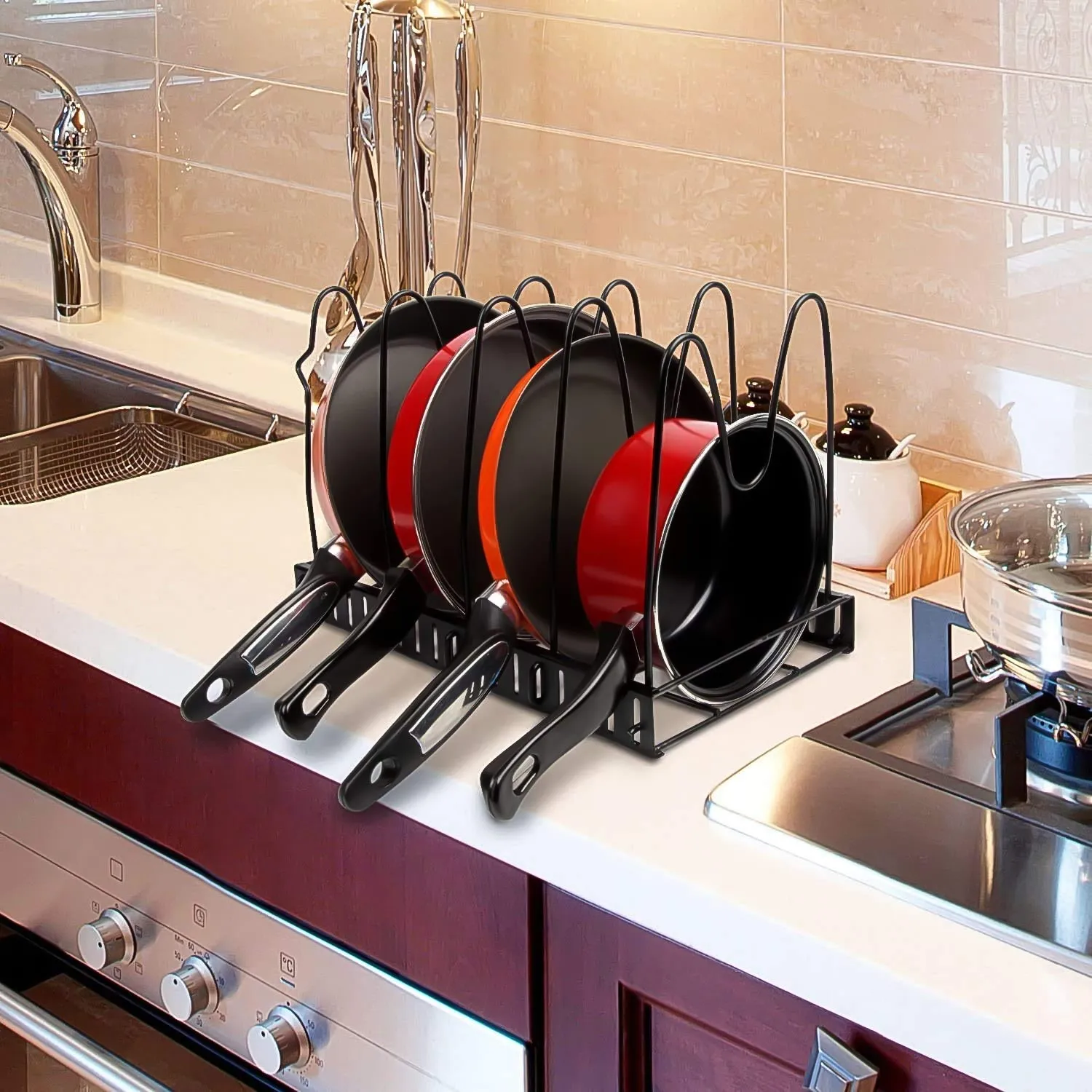 Multipurpose Pan & Pot Organizer Rack
