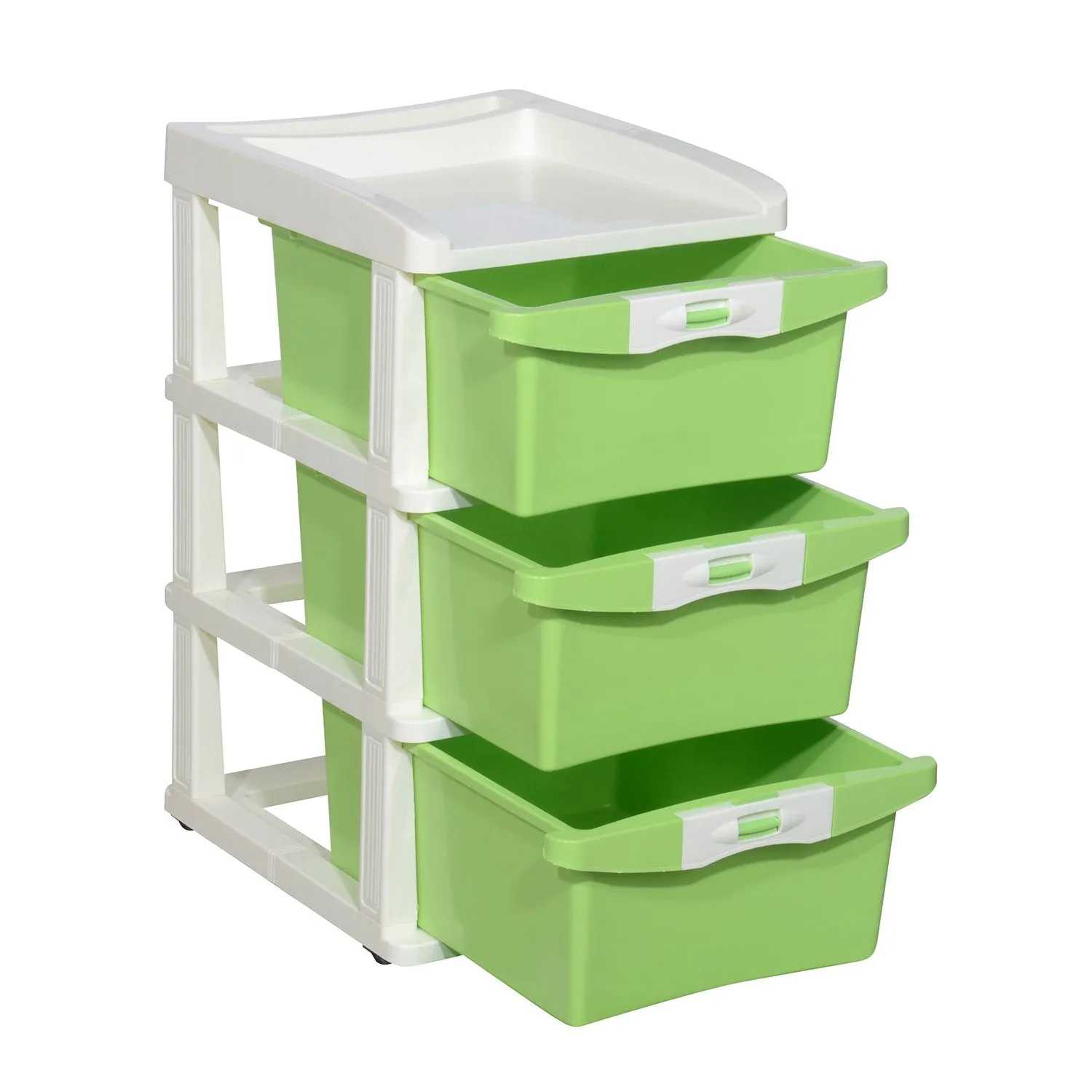 Nilkamal Chester 23 Plastic Free Standing Chest of Drawers (Pastel Green)