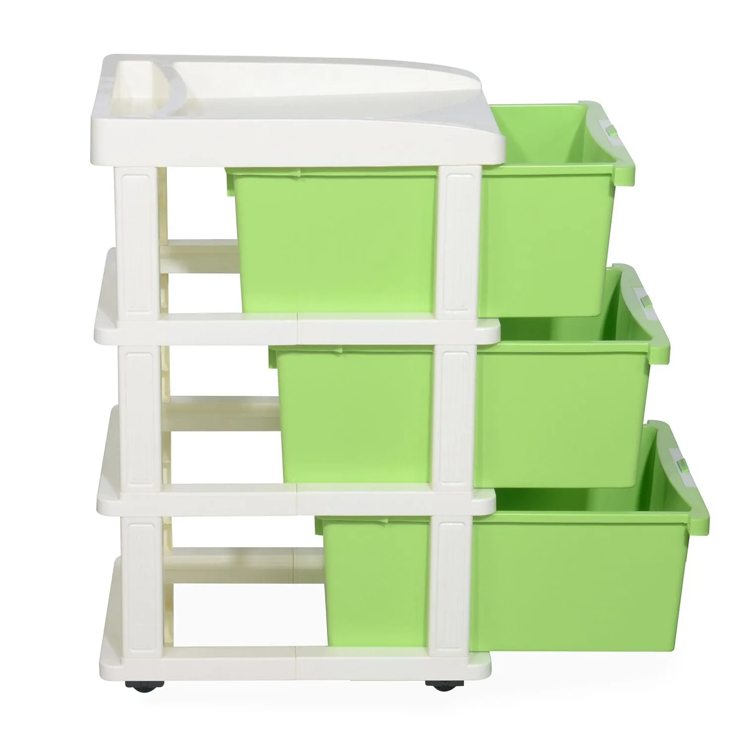Nilkamal Chester 23 Plastic Free Standing Chest of Drawers (Pastel Green)