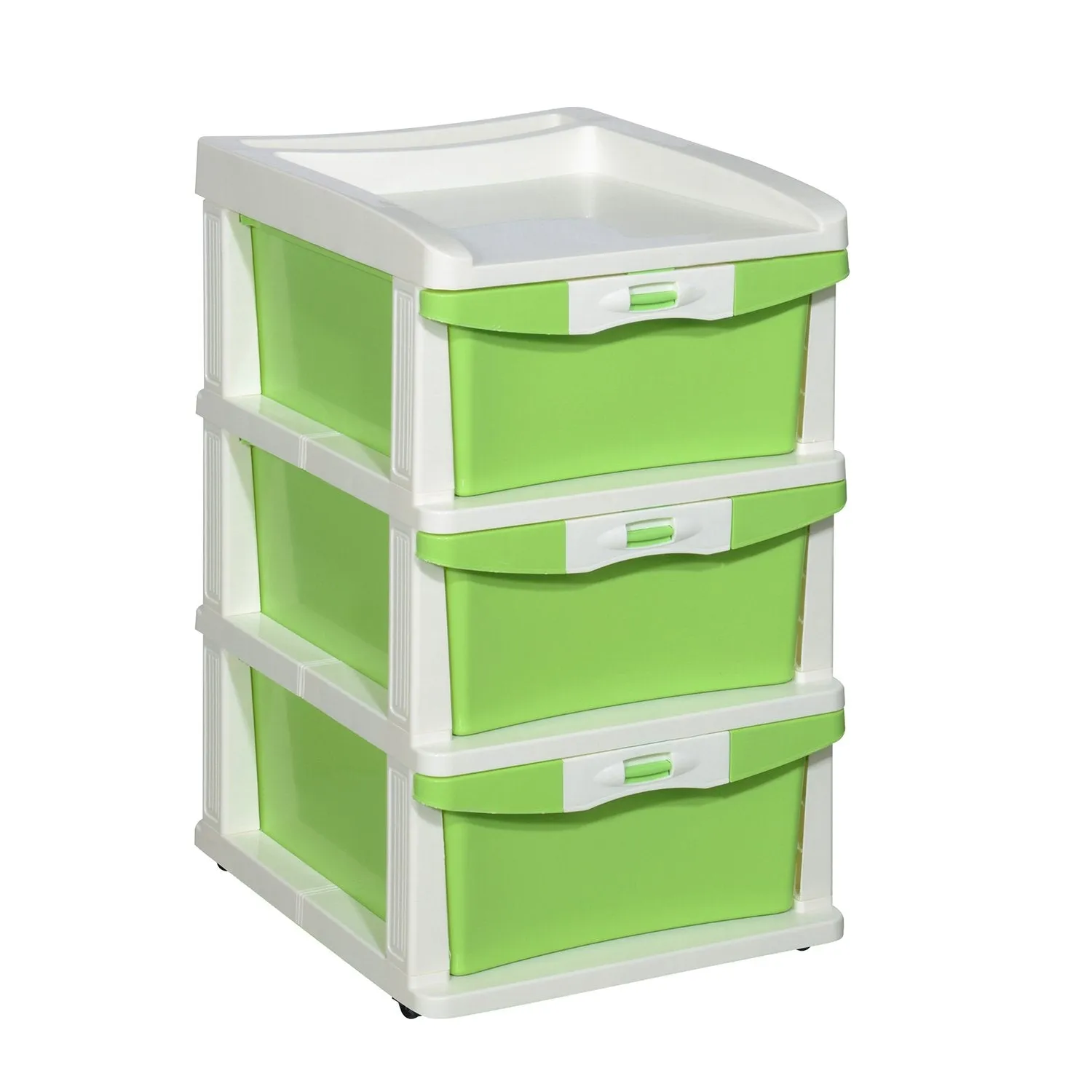 Nilkamal Chester 23 Plastic Free Standing Chest of Drawers (Pastel Green)