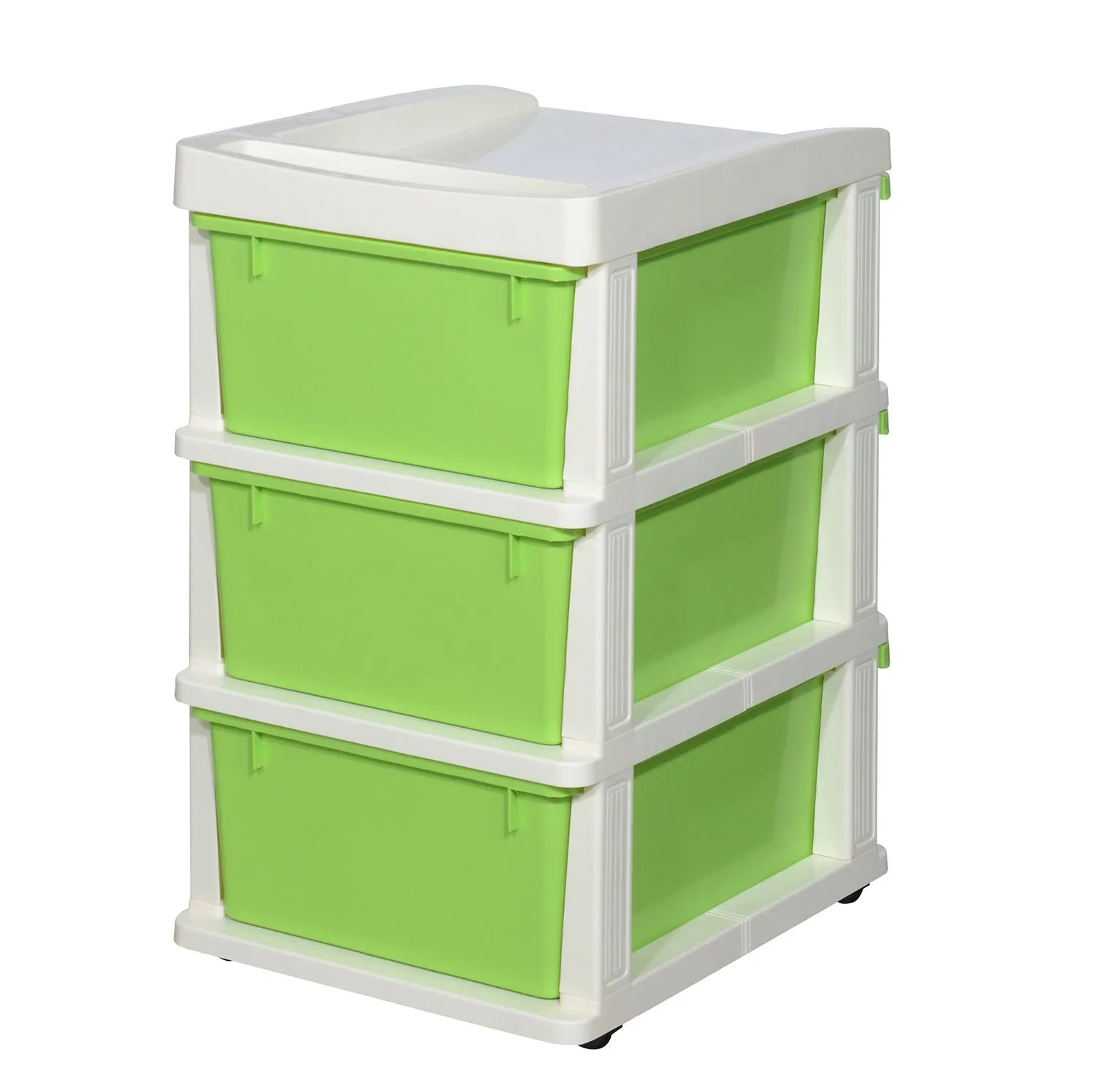 Nilkamal Chester 23 Plastic Free Standing Chest of Drawers (Pastel Green)