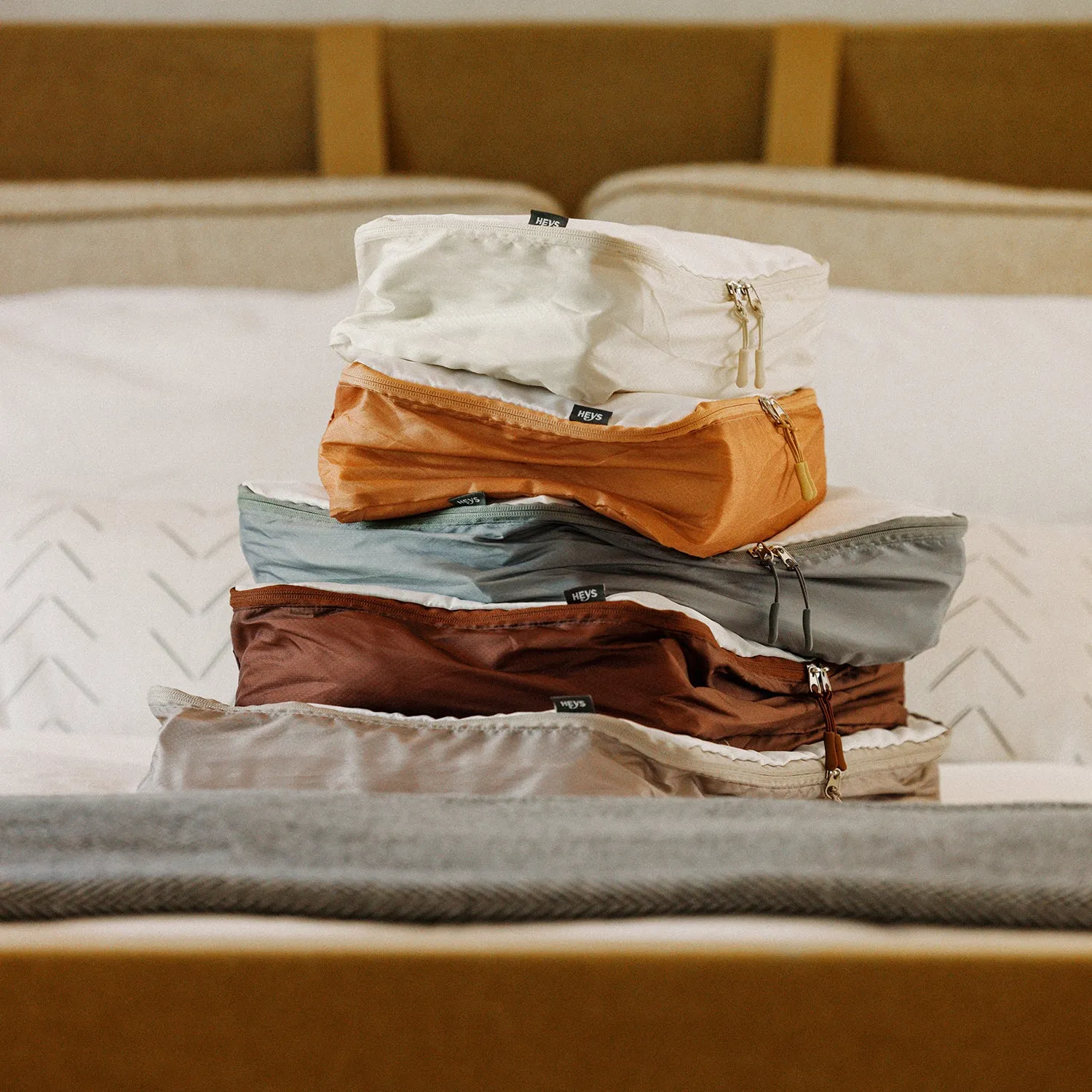 Pack ID 5 pc Packing Cube Set - Earth Tones