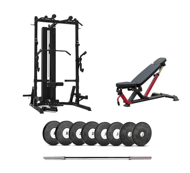 Phase 2 Quarter Squat Rack with Pin-Loaded Pulley