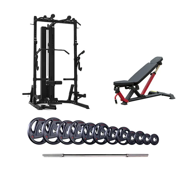 Phase 2 Quarter Squat Rack with Pin-Loaded Pulley