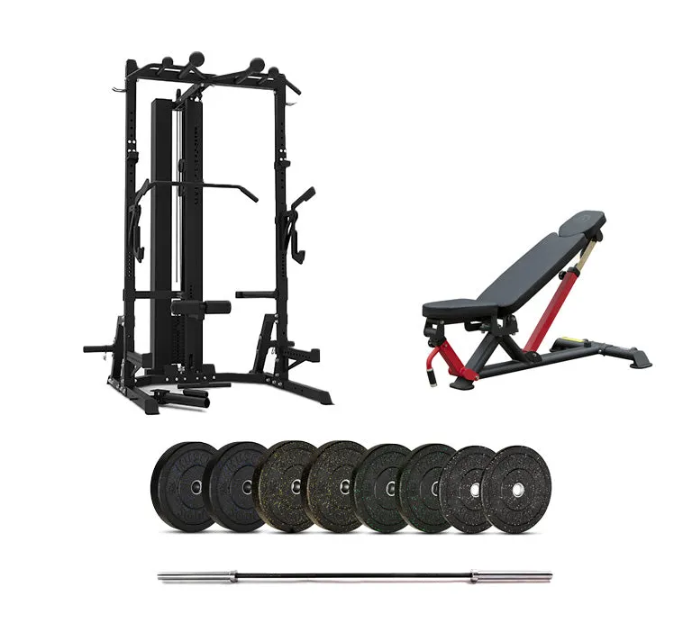 Phase 2 Quarter Squat Rack with Pin-Loaded Pulley