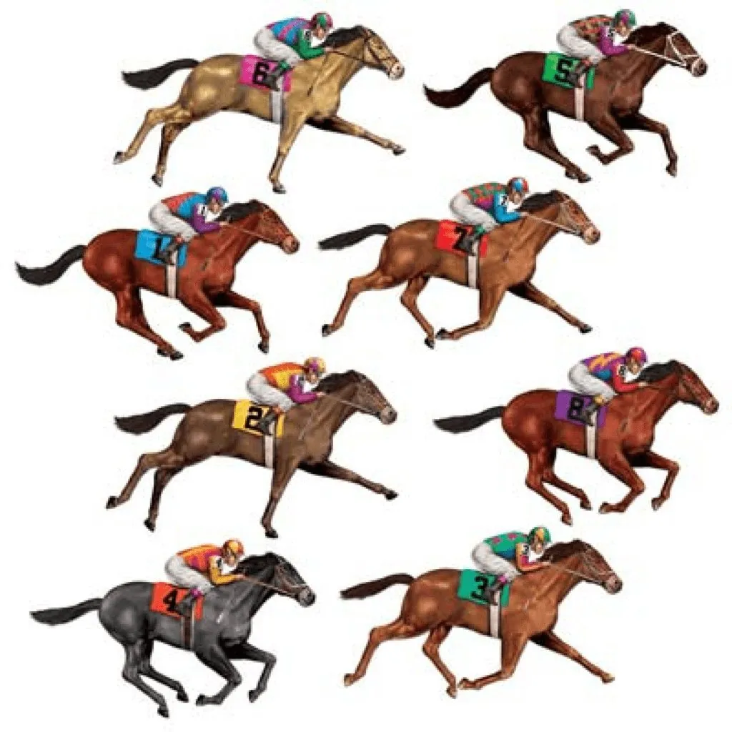 Race Horses Wall Decorations Insta-Theme Props