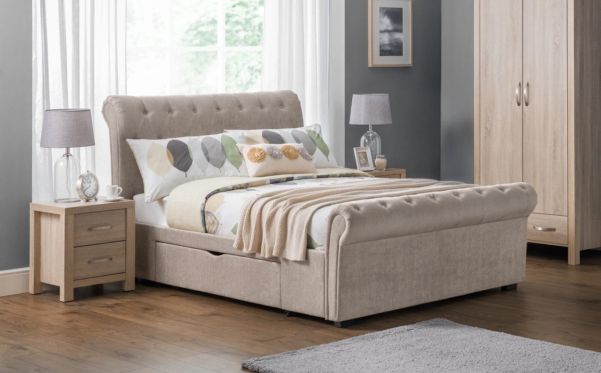 Ravello 2 Drawer Storage Bed Frame 180Cm