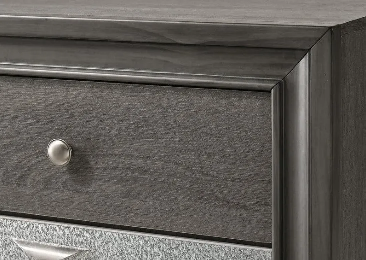 Regata 9 Drawer Gray/Silver Dresser