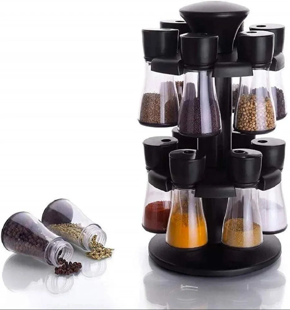 Revolving Masala 12 in 1 Containers for Kitchen
