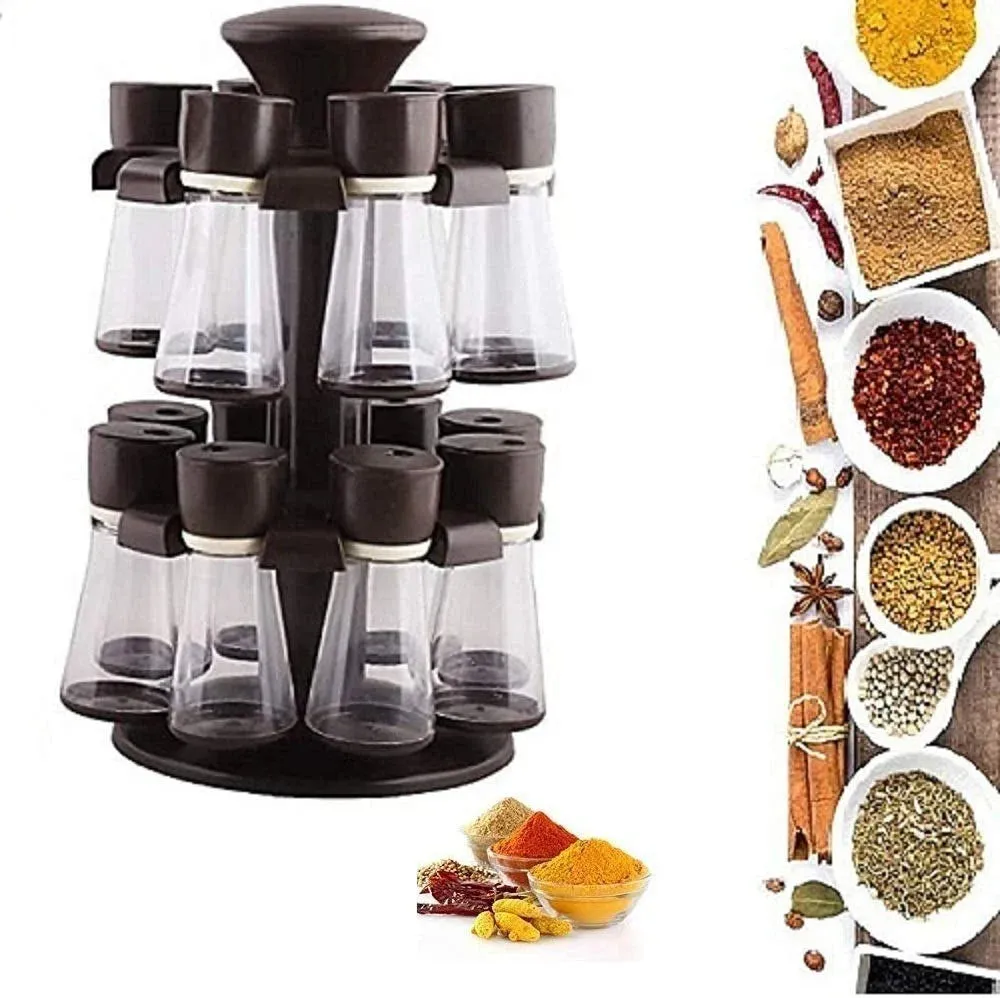 Revolving Masala 12 in 1 Containers for Kitchen