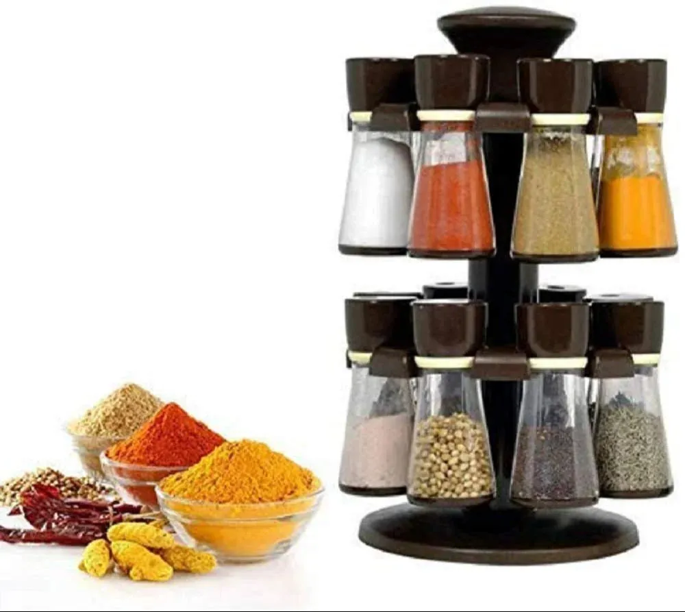 Revolving Masala 12 in 1 Containers for Kitchen