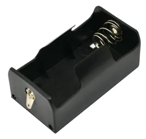 Single Cell Battery Holder for D Sized Battery, Curved Sides, Premium Plastic - Eisco Labs