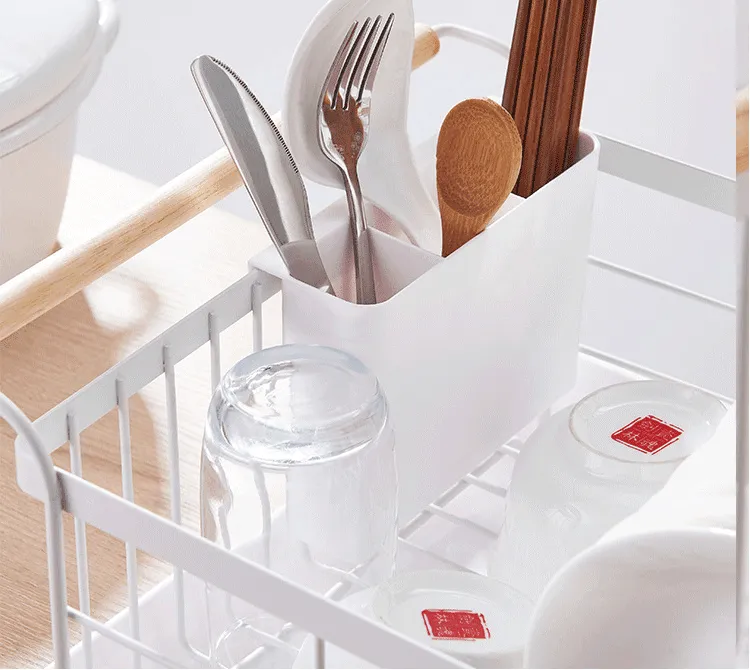 Single Layer Utensils Holder | Dish Drainer Basket For Home & Kitchen