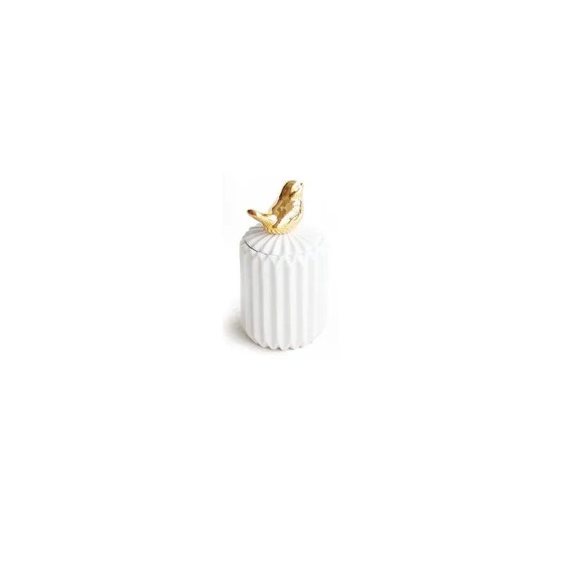 Small Animal Ceramic Storage Pot with Lid