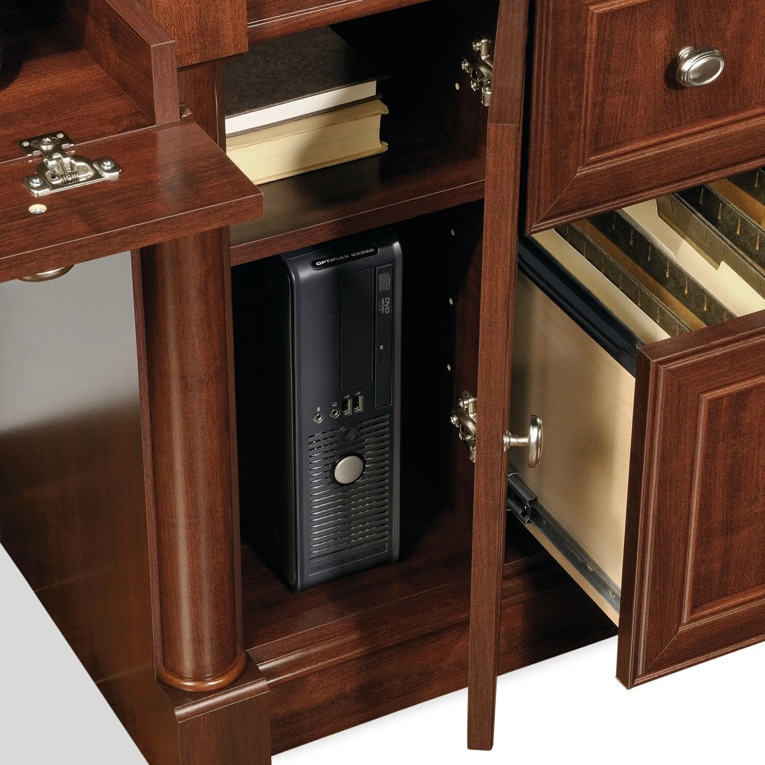 Souris Desk with Hutch - Select Cherry