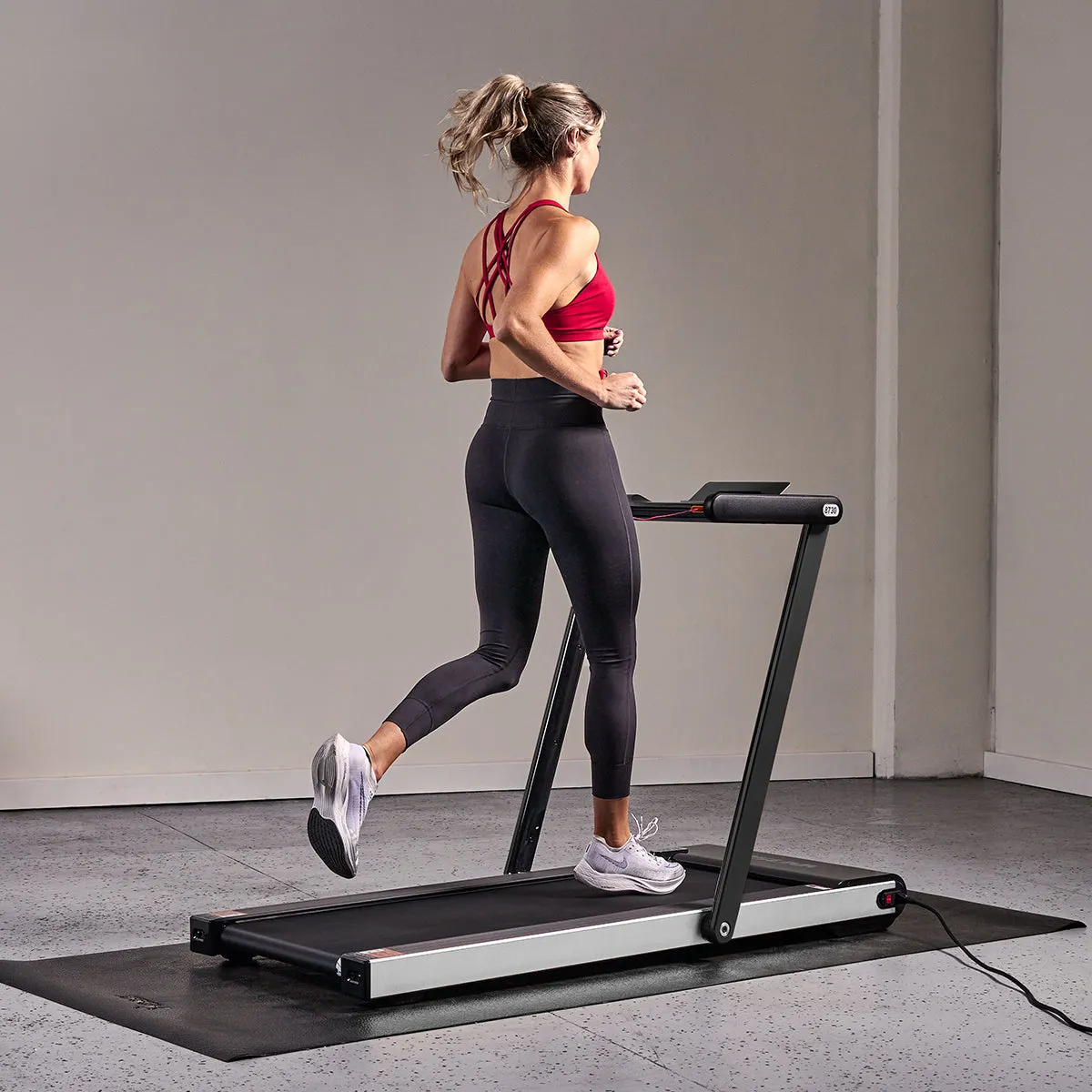 Space Saving Commercial Treadmill, Slim Motorized Asuna w/ Speakers