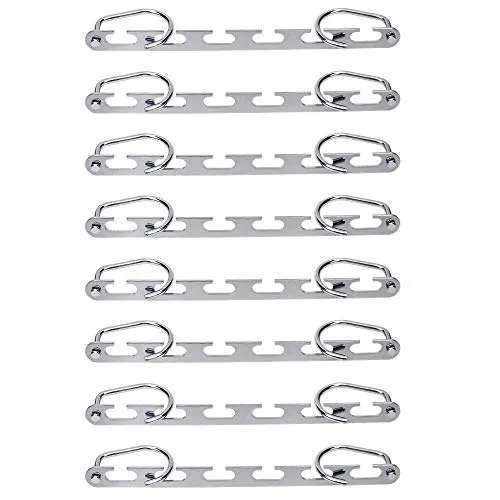 Space Saving Hangers 8 Pack Metal Magic Hangers Closet Space Saving Wardrobe Clothing Hanger Oragnizer, 360 Degree Rotating Twirl Tie Rack-Huston Lowell