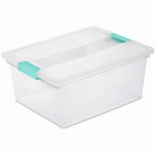 Sterilite 19658604 Deep File Clip Box 14" x 11" x 6.25" - Quantity of 12