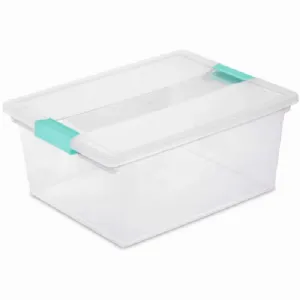 Sterilite 19658604 Deep File Clip Box 14" x 11" x 6.25" - Quantity of 12