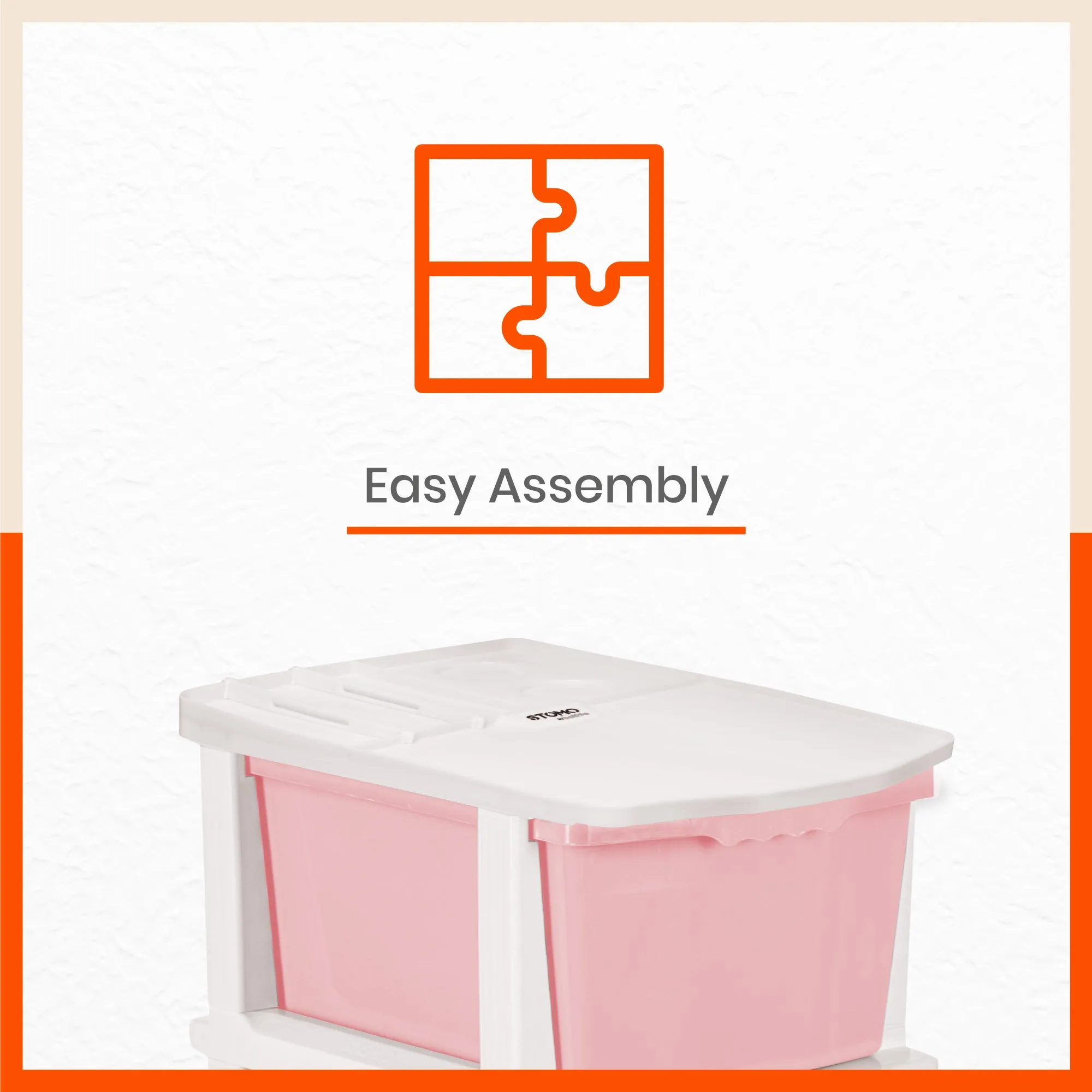 Stomo 3 Drawer Multi-Purpose Storage Organizer for Home and Office (Multicolour)