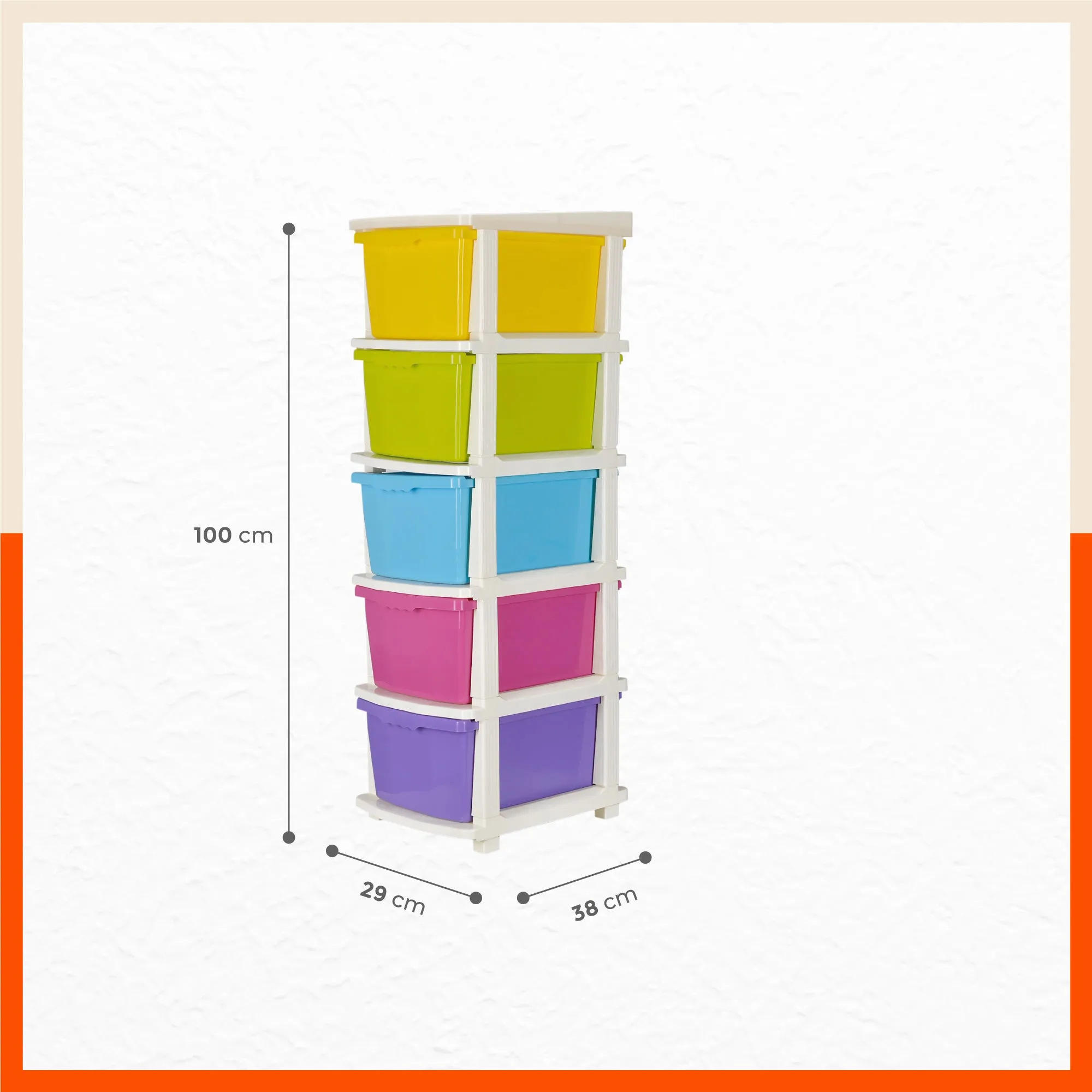 Stomo 5 Drawer Multi-Purpose Storage Organizer for Home and Office