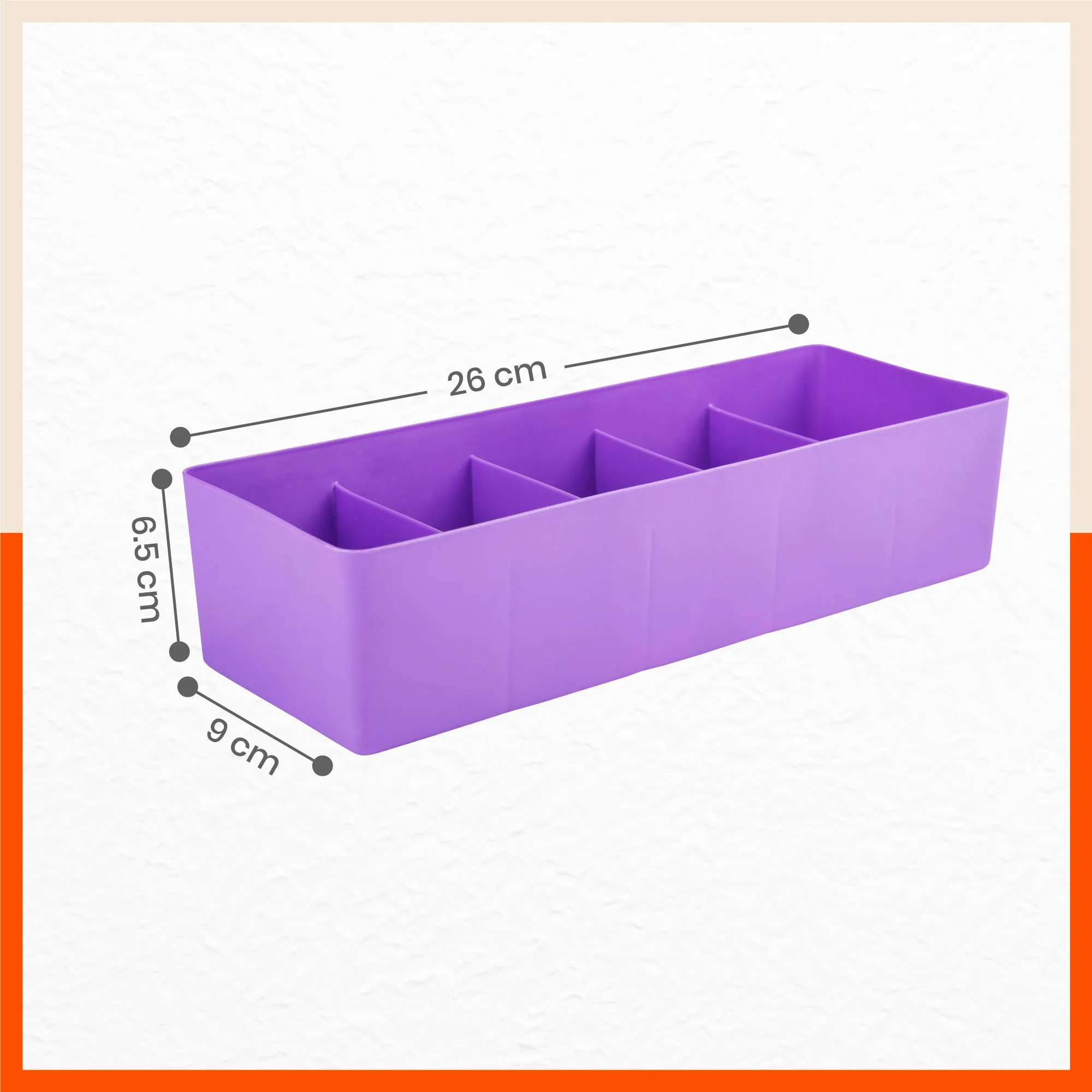 Stomo Dori Multi-Purpose Stackable Drawer Organizer For Home | Lavender - Set of 12