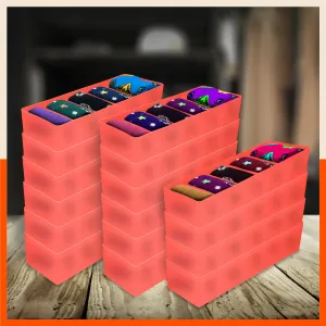 Stomo Dori Multi-Purpose Stackable Drawer Organizer For Home | Melon - Set of 16