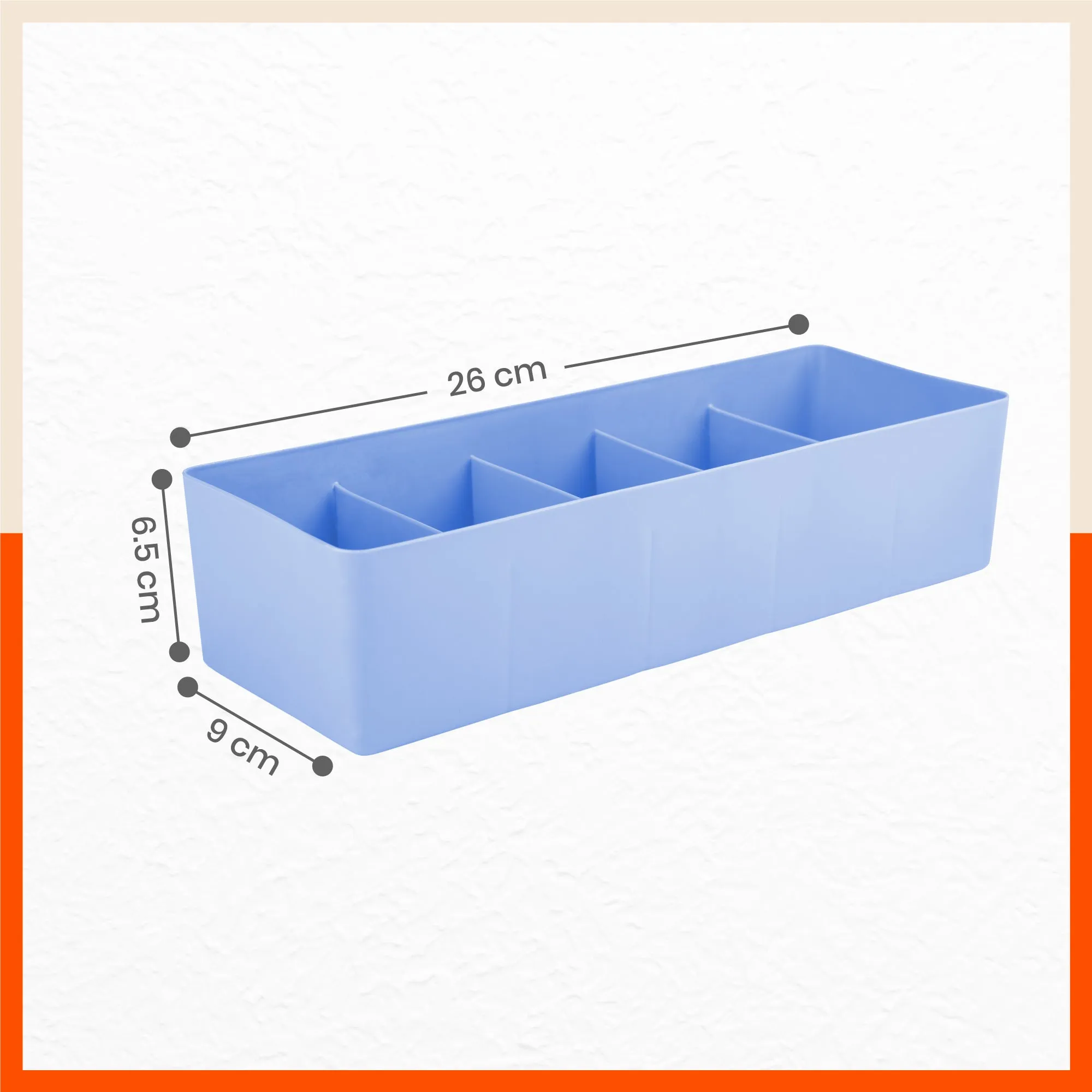 Stomo Dori Multi-Purpose Stackable Drawer Organizer For Home | Sky Blue - Set of 2