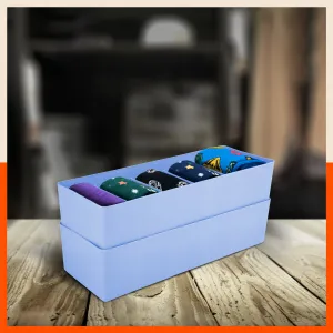Stomo Dori Multi-Purpose Stackable Drawer Organizer For Home | Sky Blue - Set of 2