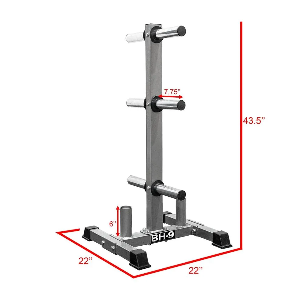 Storage Tree for Olympic Plates and Barbells