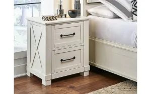 Sun Valley Wt Nightstand W/ Usb & Hidden Drawer