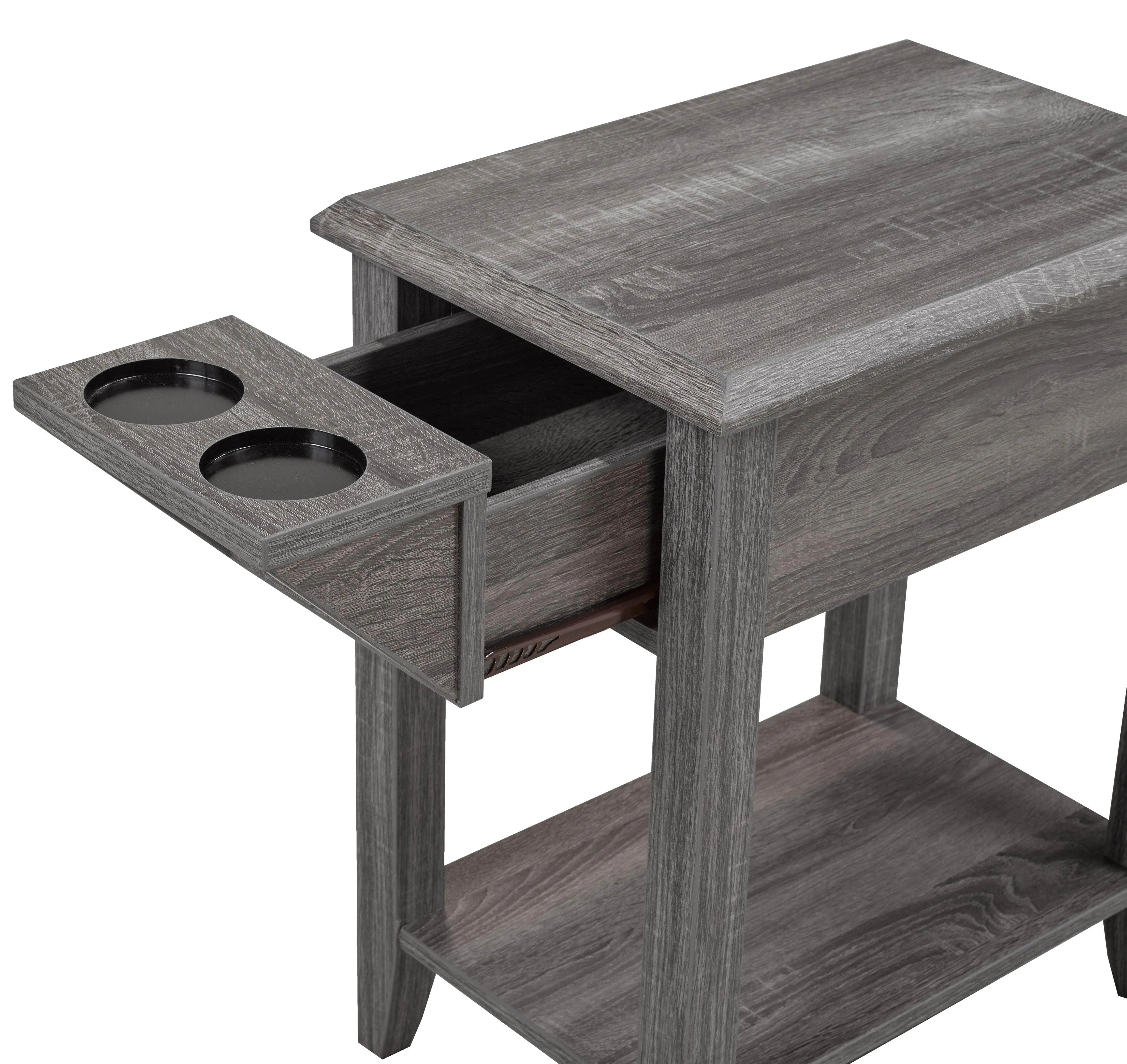 Telephone Stand with Storage Drawer and Cupholders - Available in 2 Colours